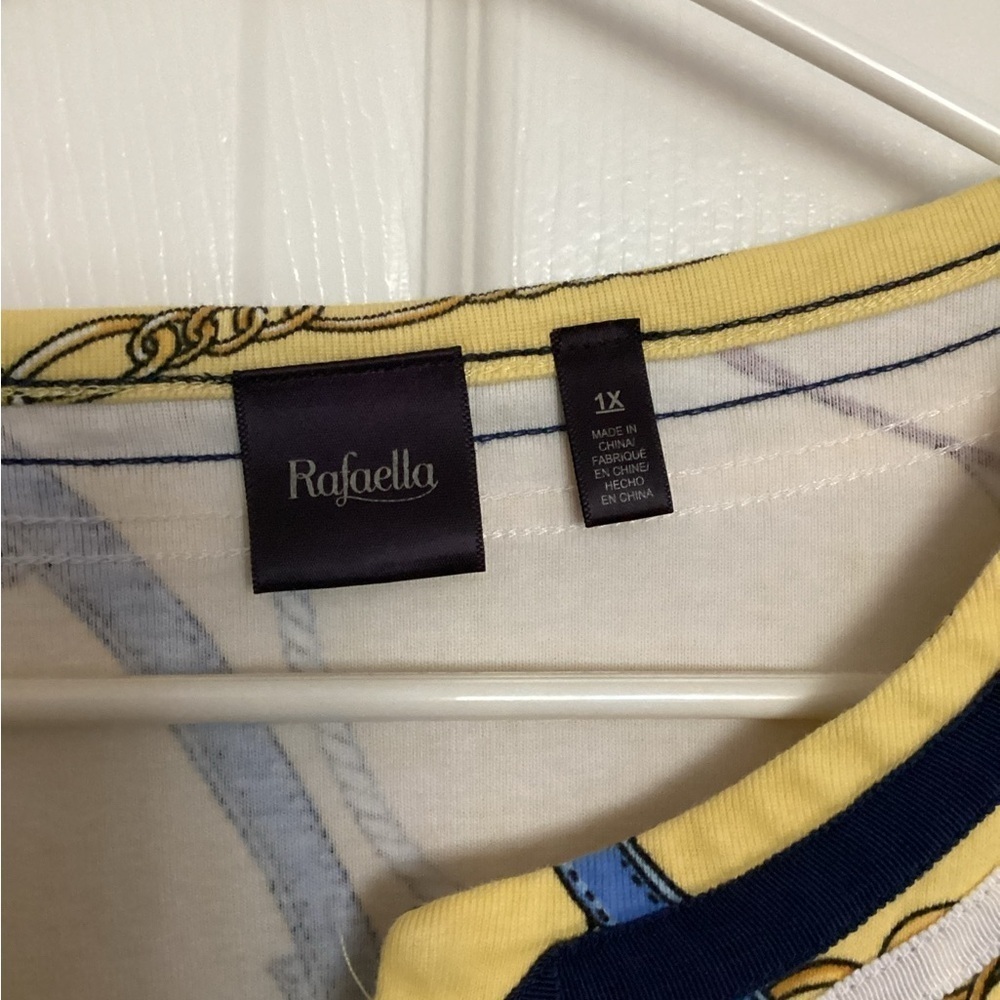Rafaella Yellow and Blue DesignTop - Picture 3 of 4